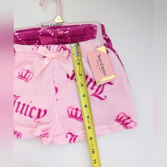 NWT Juicy Girls (Size 4/5) 2-Pack Fleece Pyjama Bottoms/Boxers/Shorts/Sleep Set - Picture 8 of 13